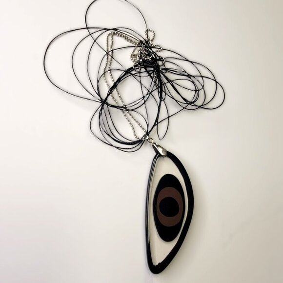 Unique Teardrop Pendant Long Necklace - Picture 5 of 7